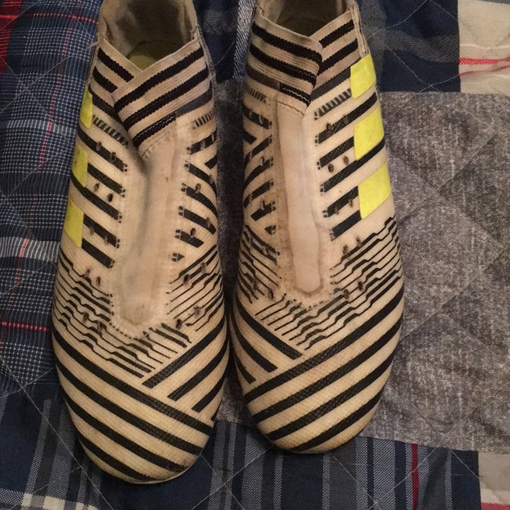 These are adidas Nemessis cleats . Worn